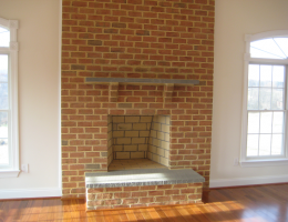 Masonry Fireplace with Brick